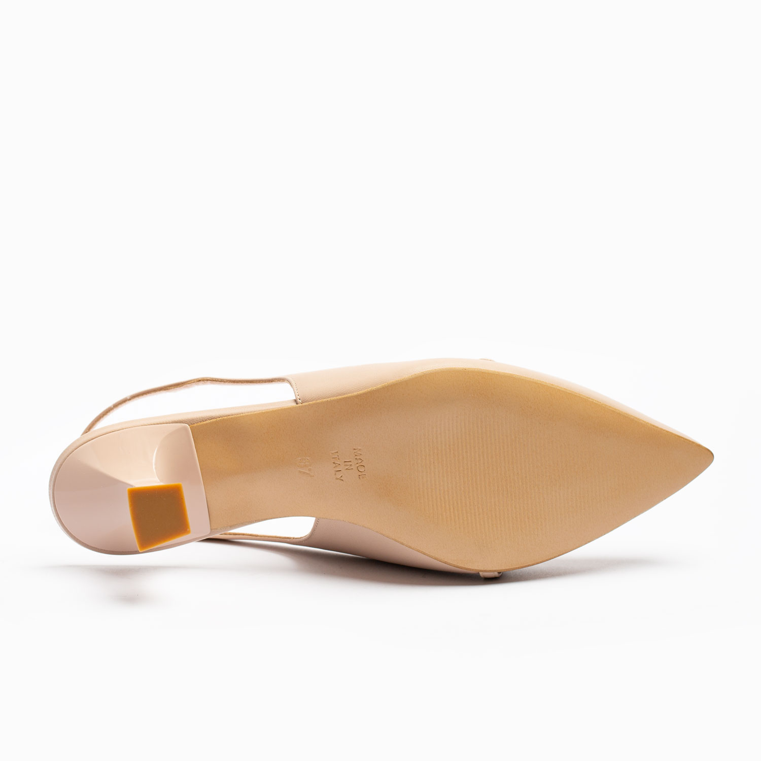 SLINGBACK IN PELLE CON TACCO - immagine 5
