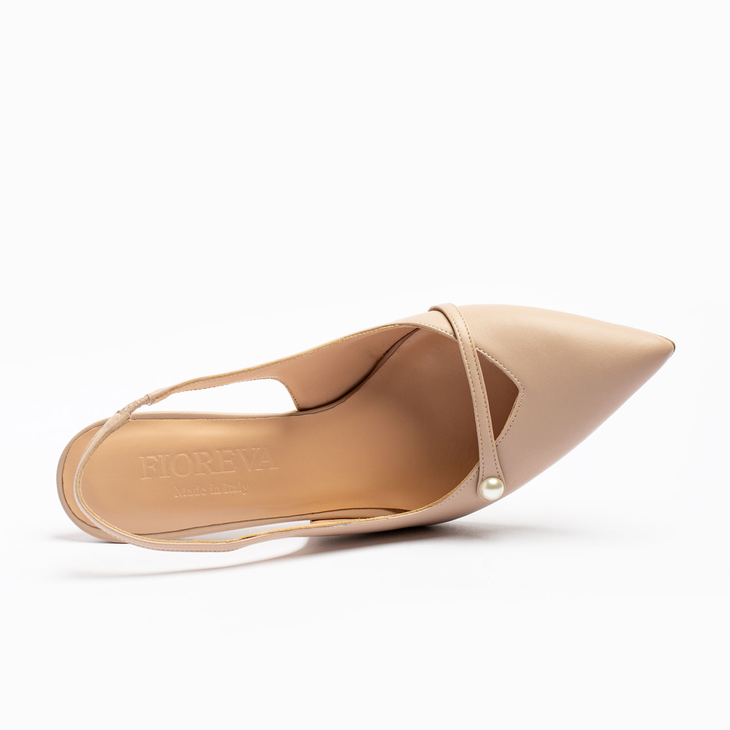 SLINGBACK IN PELLE CON TACCO - immagine 4