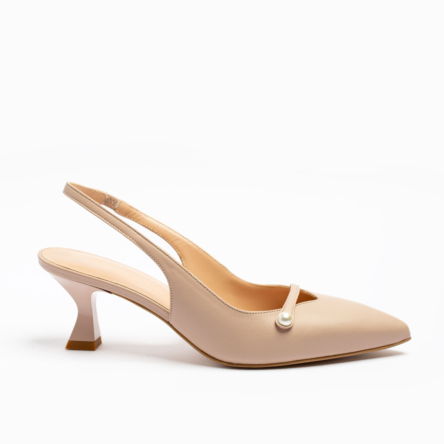 SLINGBACK IN PELLE CON TACCO