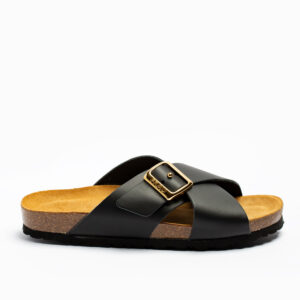 CIABATTA A INCROCIO IN PELLE FRAU