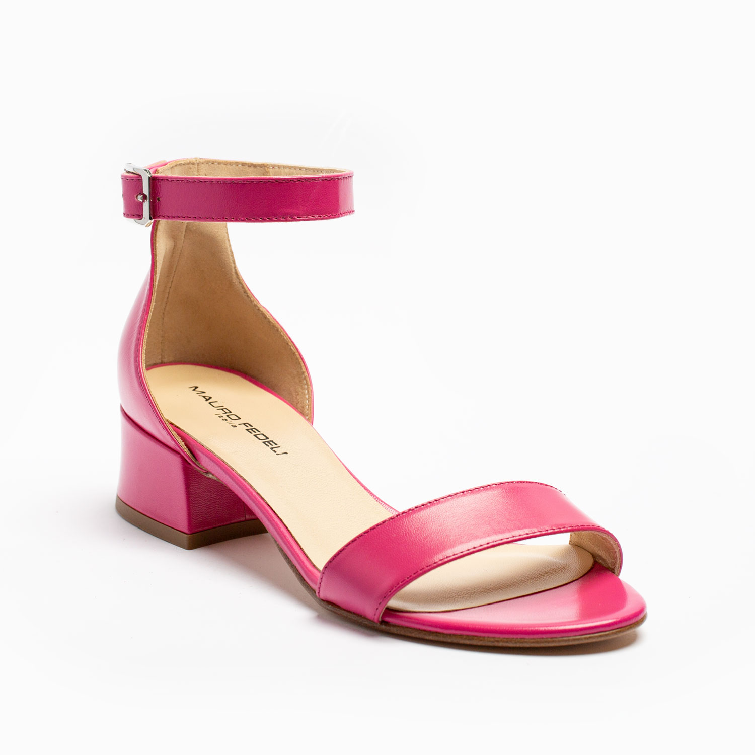 SANDALO CON TACCO IN PELLE - immagine 2