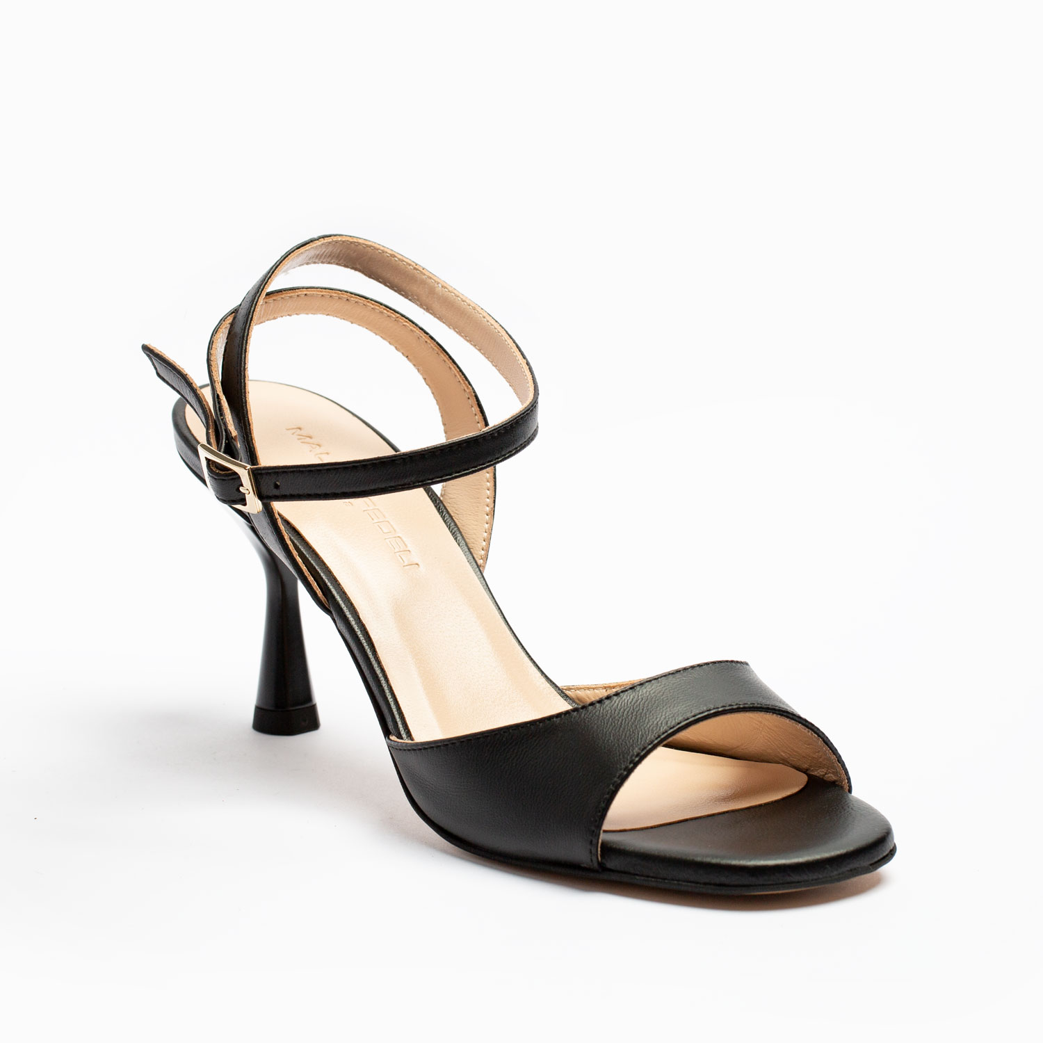 SANDALO CON TACCO IN PELLE - immagine 2