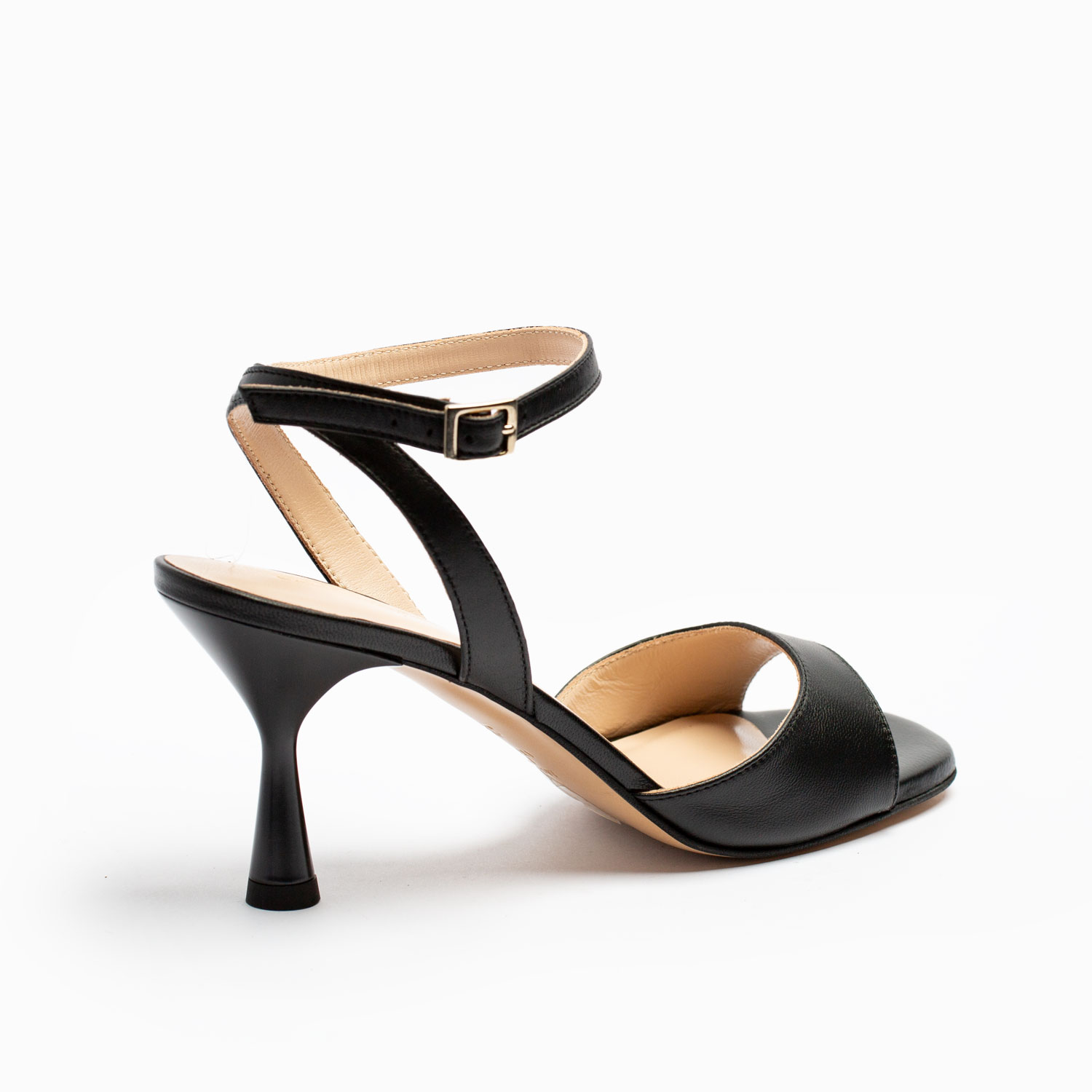 SANDALO CON TACCO IN PELLE - immagine 3