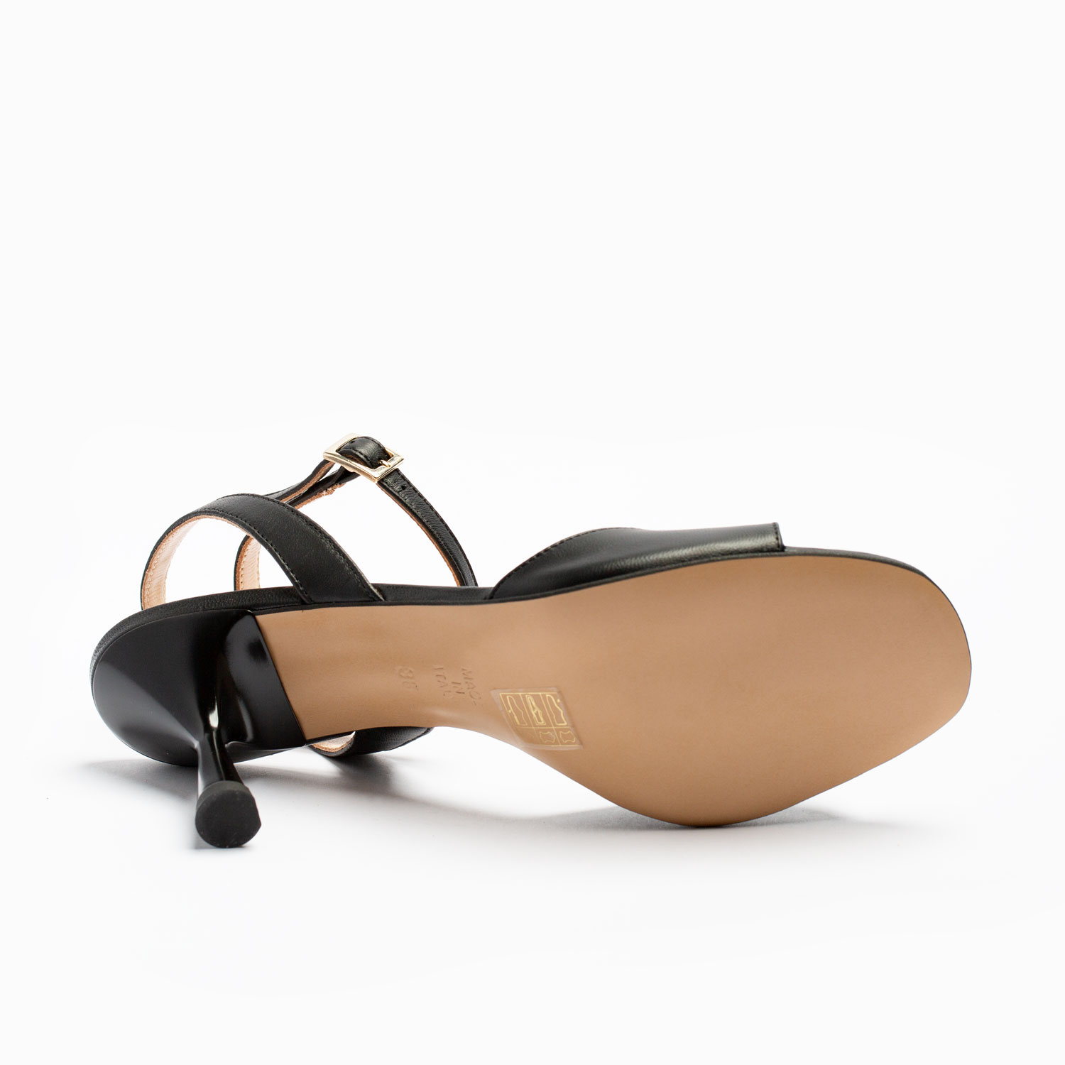 SANDALO CON TACCO IN PELLE - immagine 5