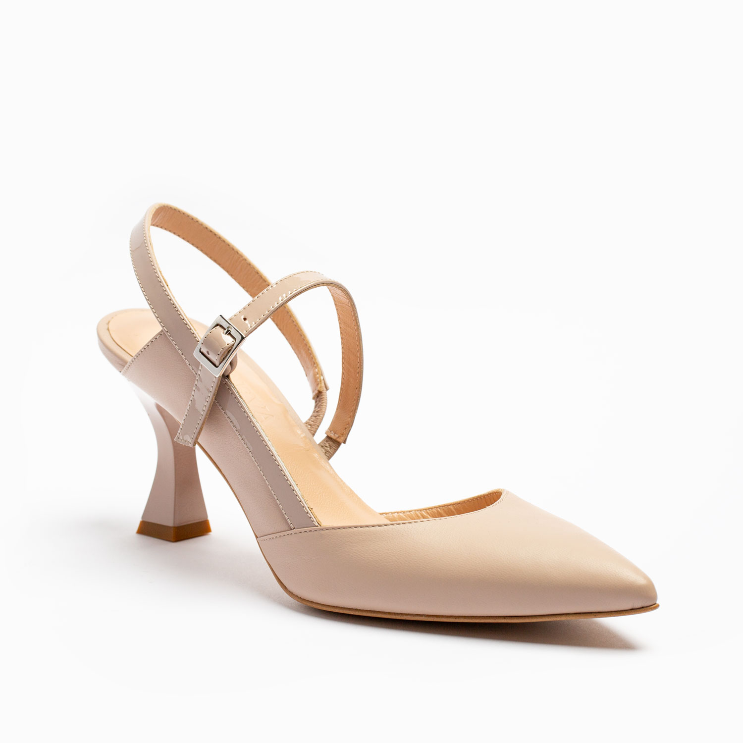 SANDALO CON TACCO IN PELLE - immagine 2