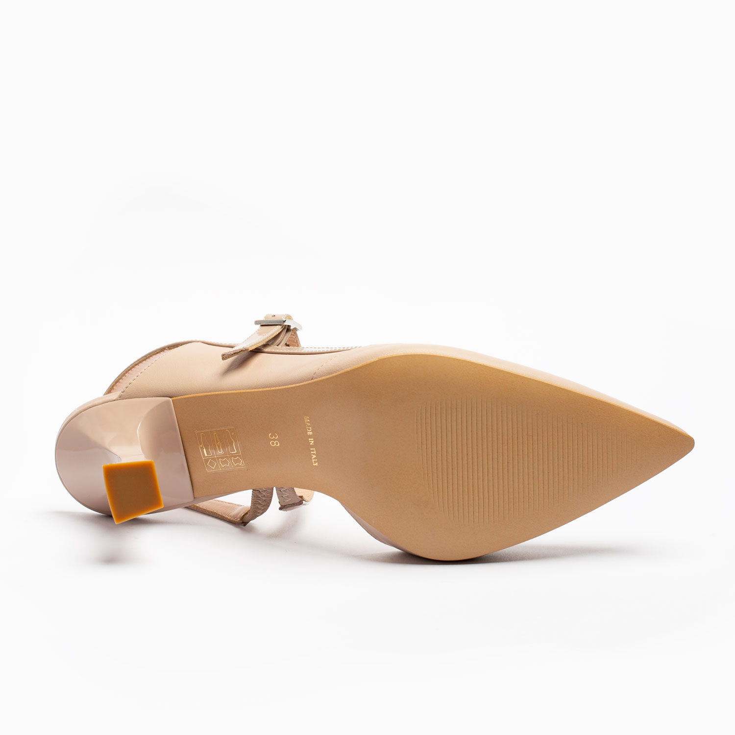 SANDALO CON TACCO IN PELLE - immagine 4