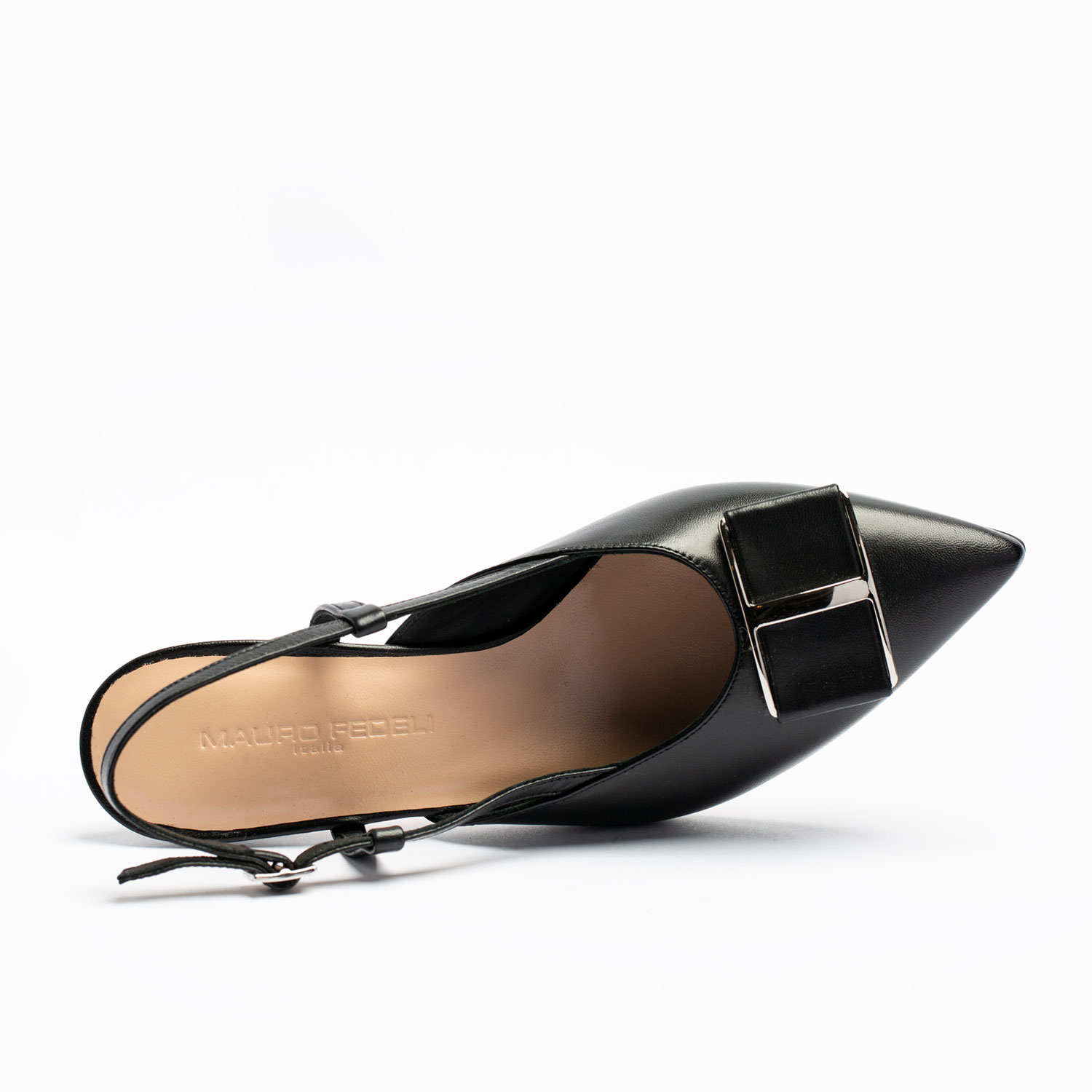 SLINGBACK IN PELLE CON TACCO - immagine 4