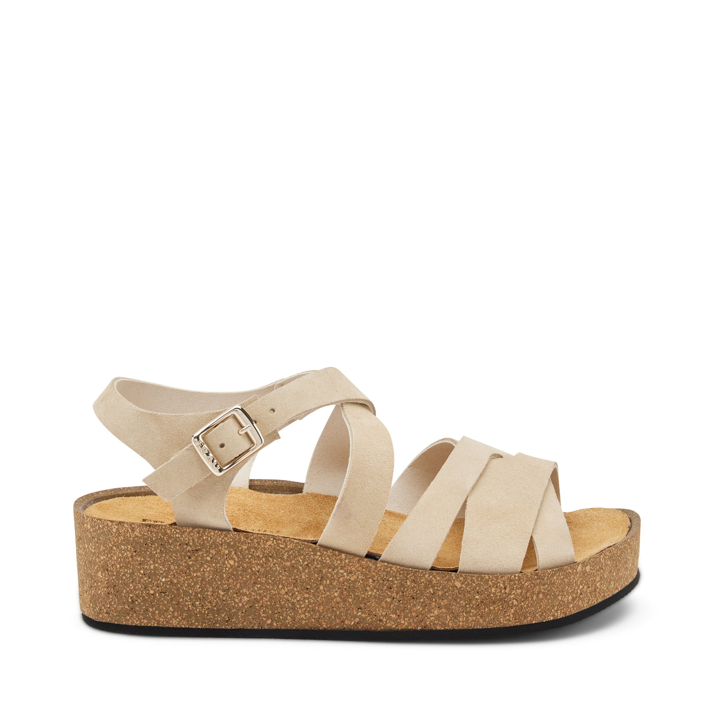 SANDALO PLATFORM IN PELLE SCAMOSCIATA