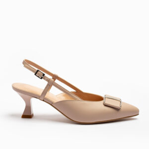 SLINGBACK IN PELLE CON ACCESSORIO