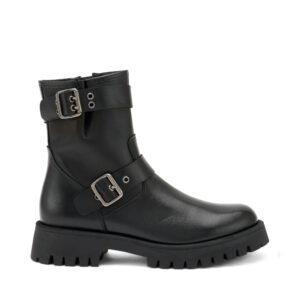 Anfibio in pelle con suola carro