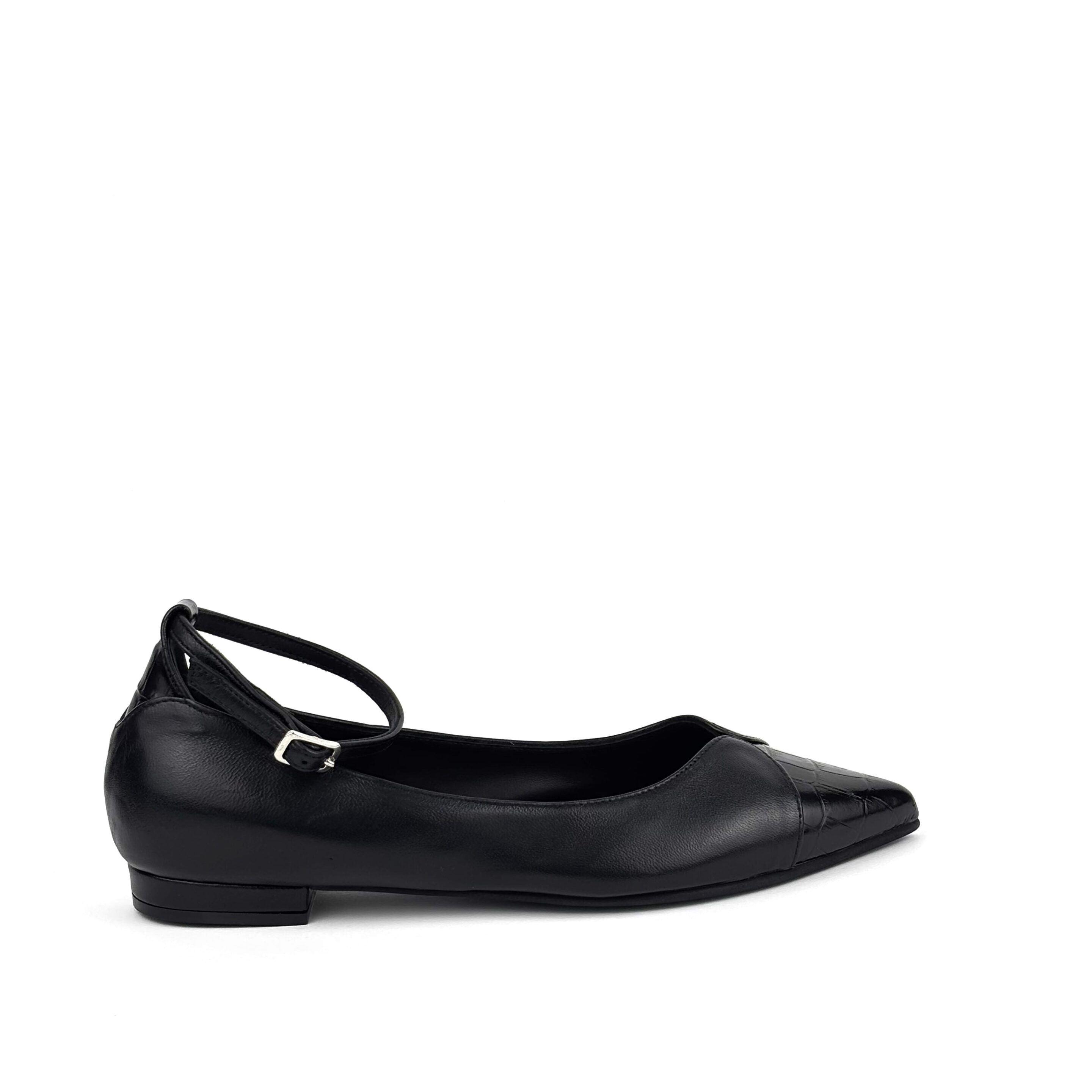 Ballerina in pelle con inserti in coccodrillo MAURO FEDELI