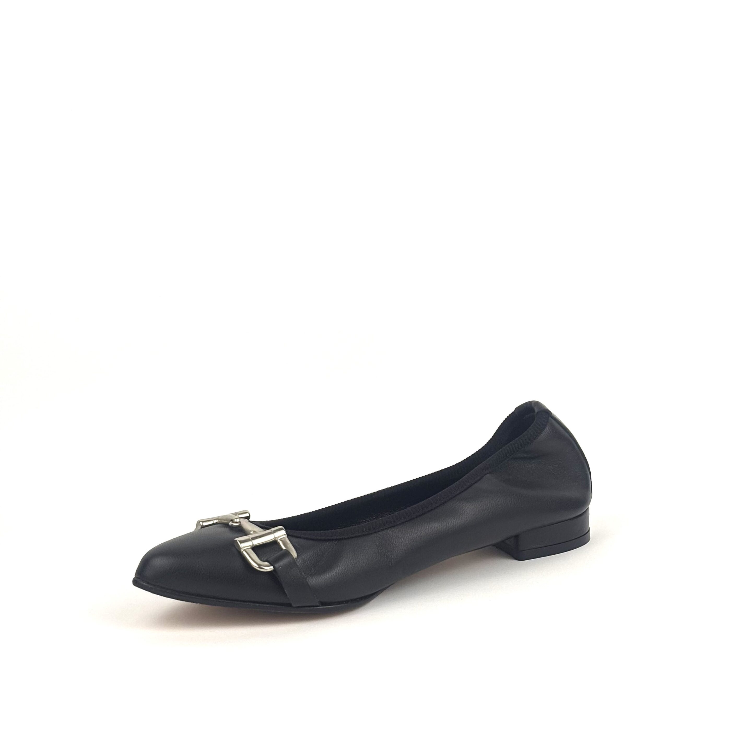 BALLERINA ELEGANTE IN PELLE CON MORSETTO - immagine 3