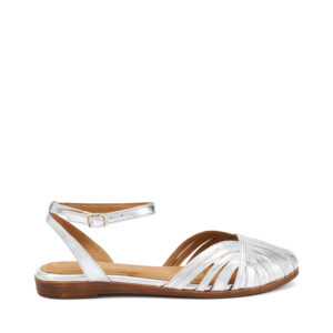 Sandalo ragnetto in pelle laminata con cinturino alla caviglia FRAU