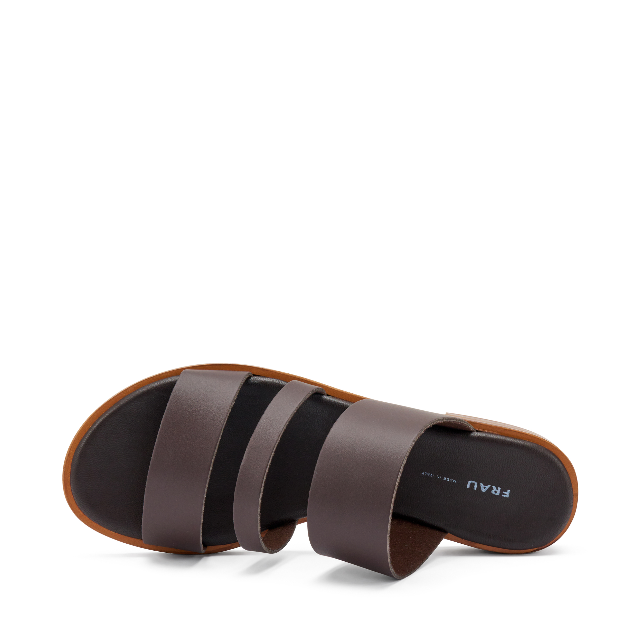 Ciabattina a tre fasce in pelle a taglio vivo FRAU - immagine 5