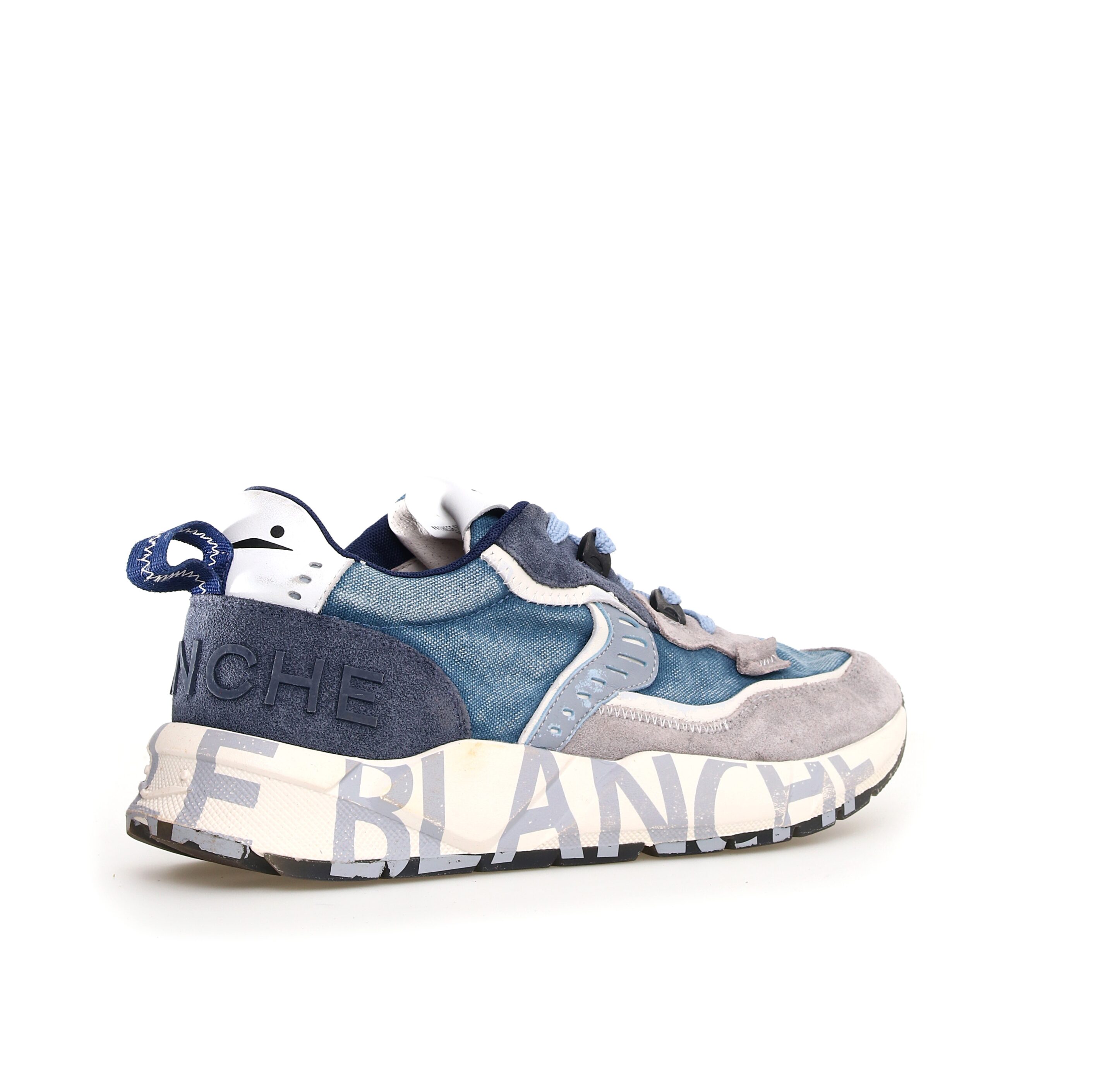 Sneakers in suede e tessuto CLUB01 VOILE BLANCHE - immagine 2