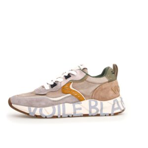 Sneakers in suede e tessuto CLUB01 VOILE BLANCHE