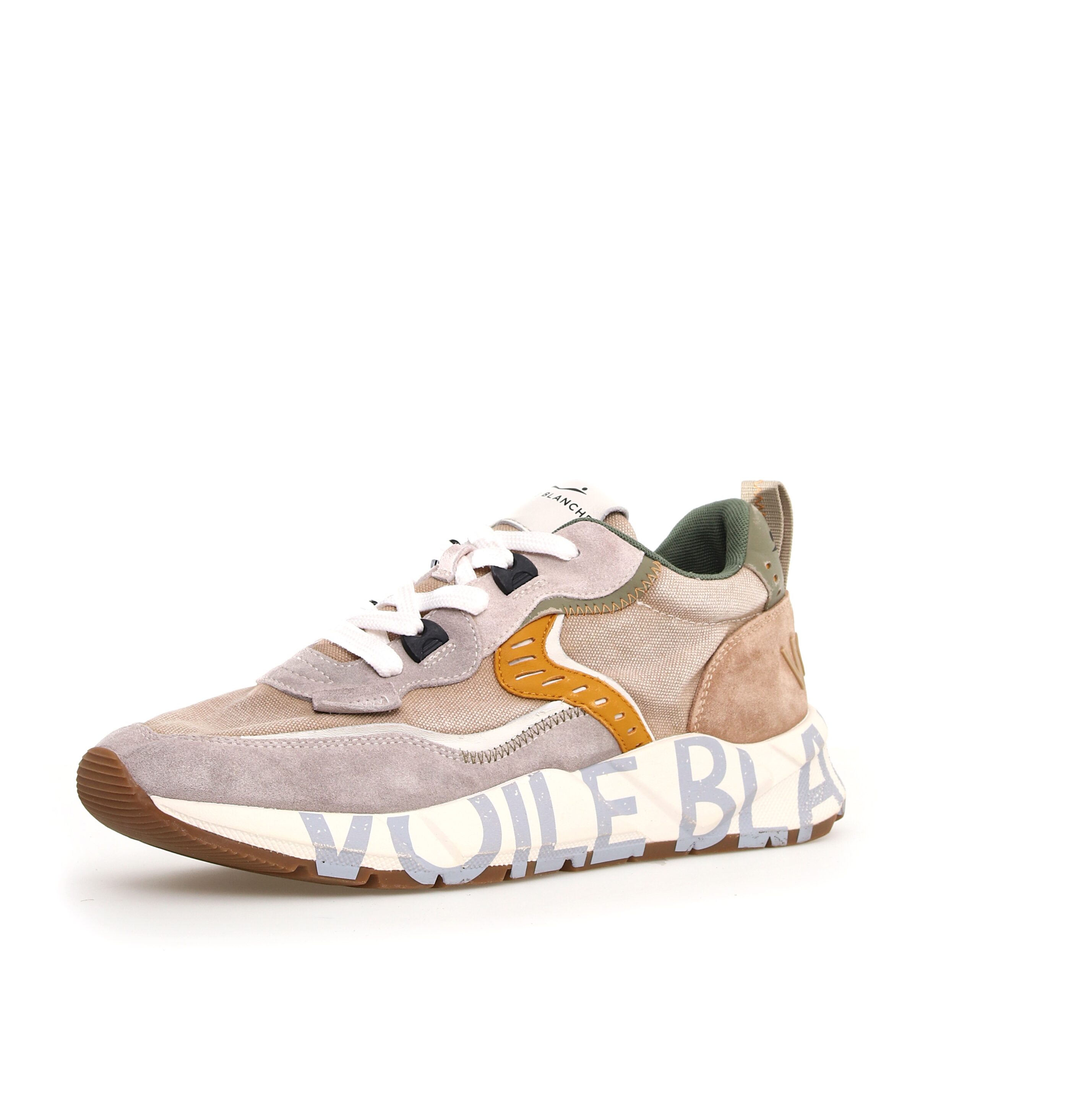 Sneakers in suede e tessuto CLUB01 VOILE BLANCHE - immagine 6