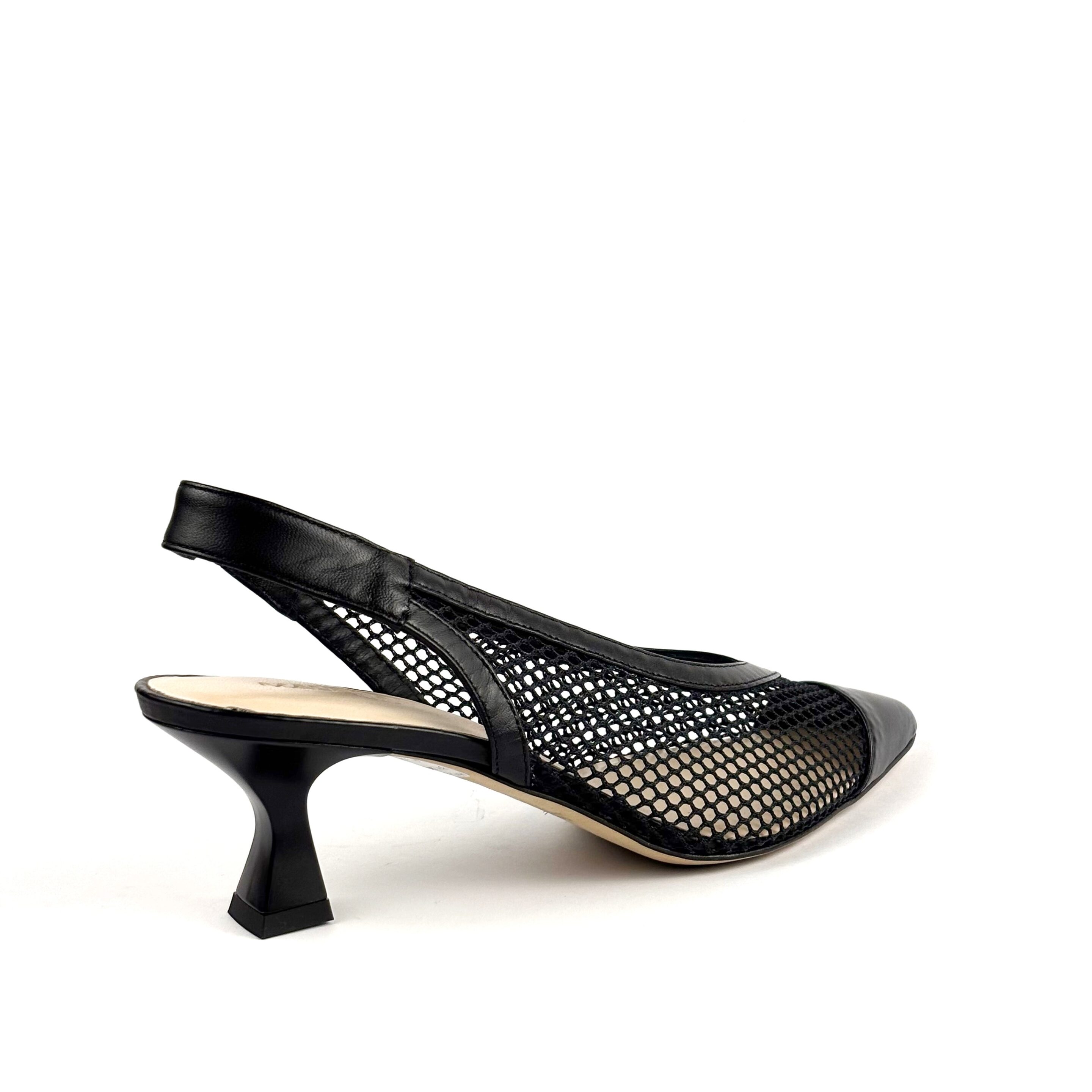 Décolleté in Pelle Nera con Rete – Mauro Fedeli | Made in Marche - immagine 4