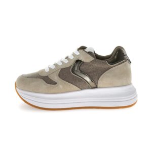 MERRY - Sneakers in suede e tessuto - Beige