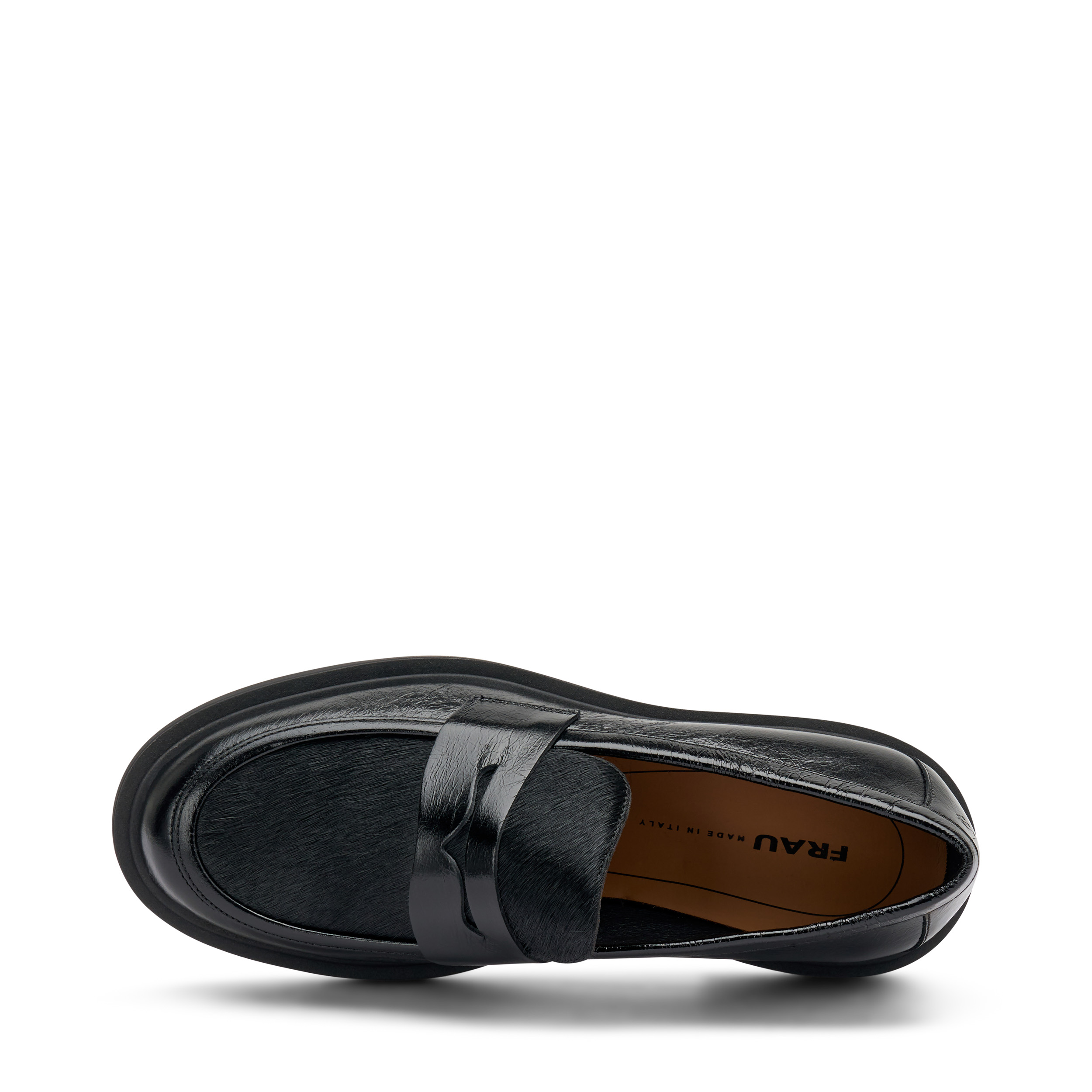 Mocassini in bimateriale pelle e cavallino FRAU - immagine 5