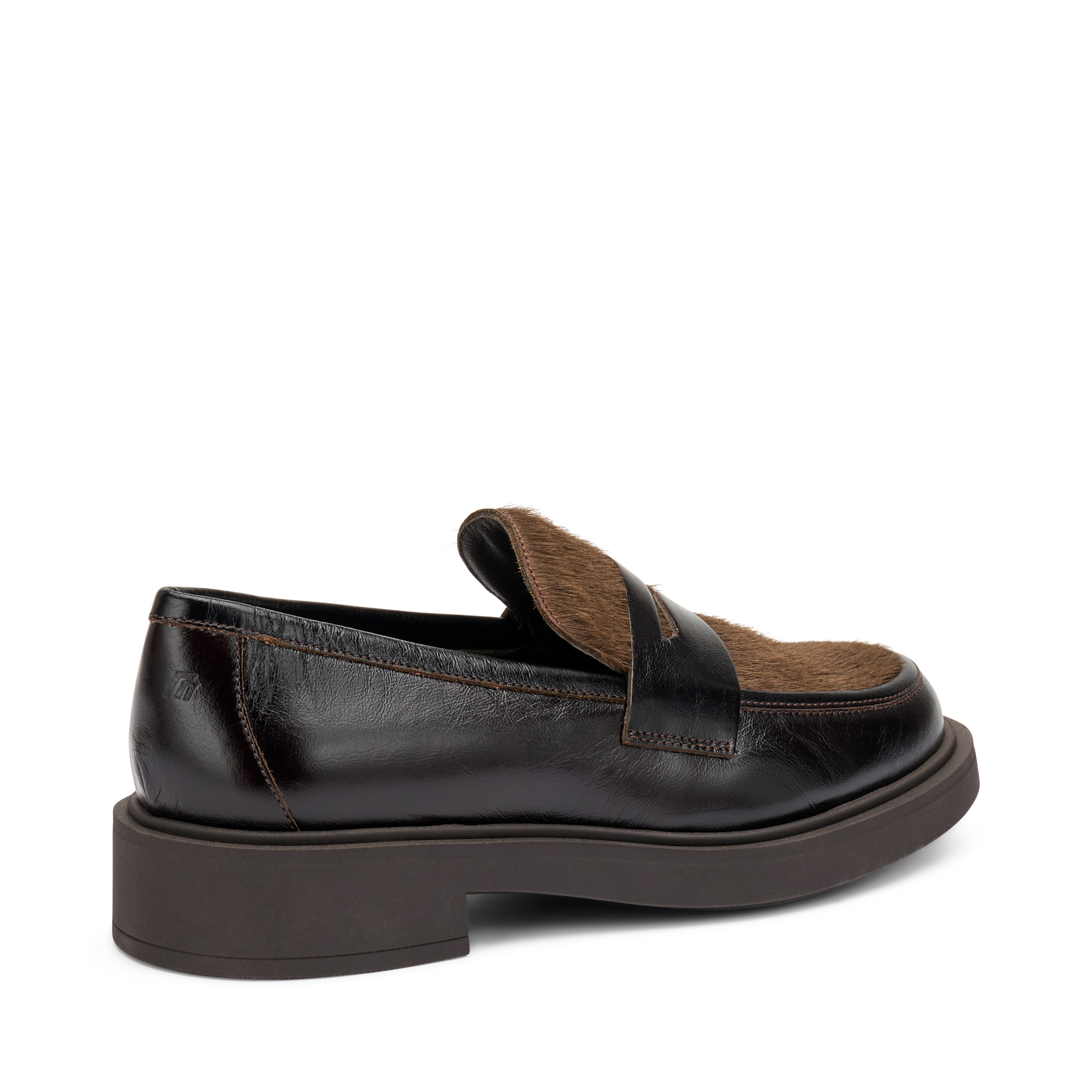 Mocassini in bimateriale pelle e cavallino FRAU - immagine 2