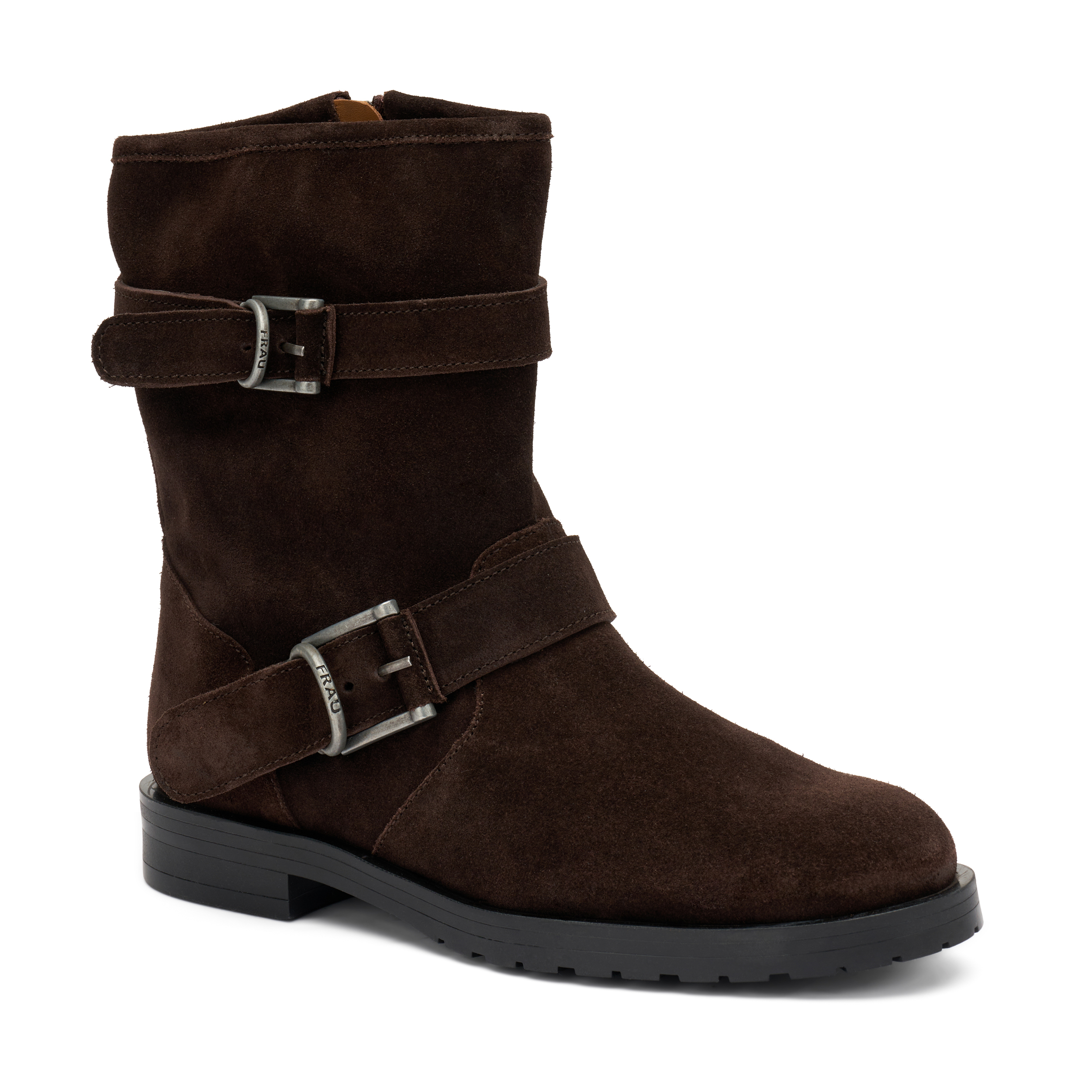 Stivaletti biker doppia fibbia in suede FRAU - immagine 2