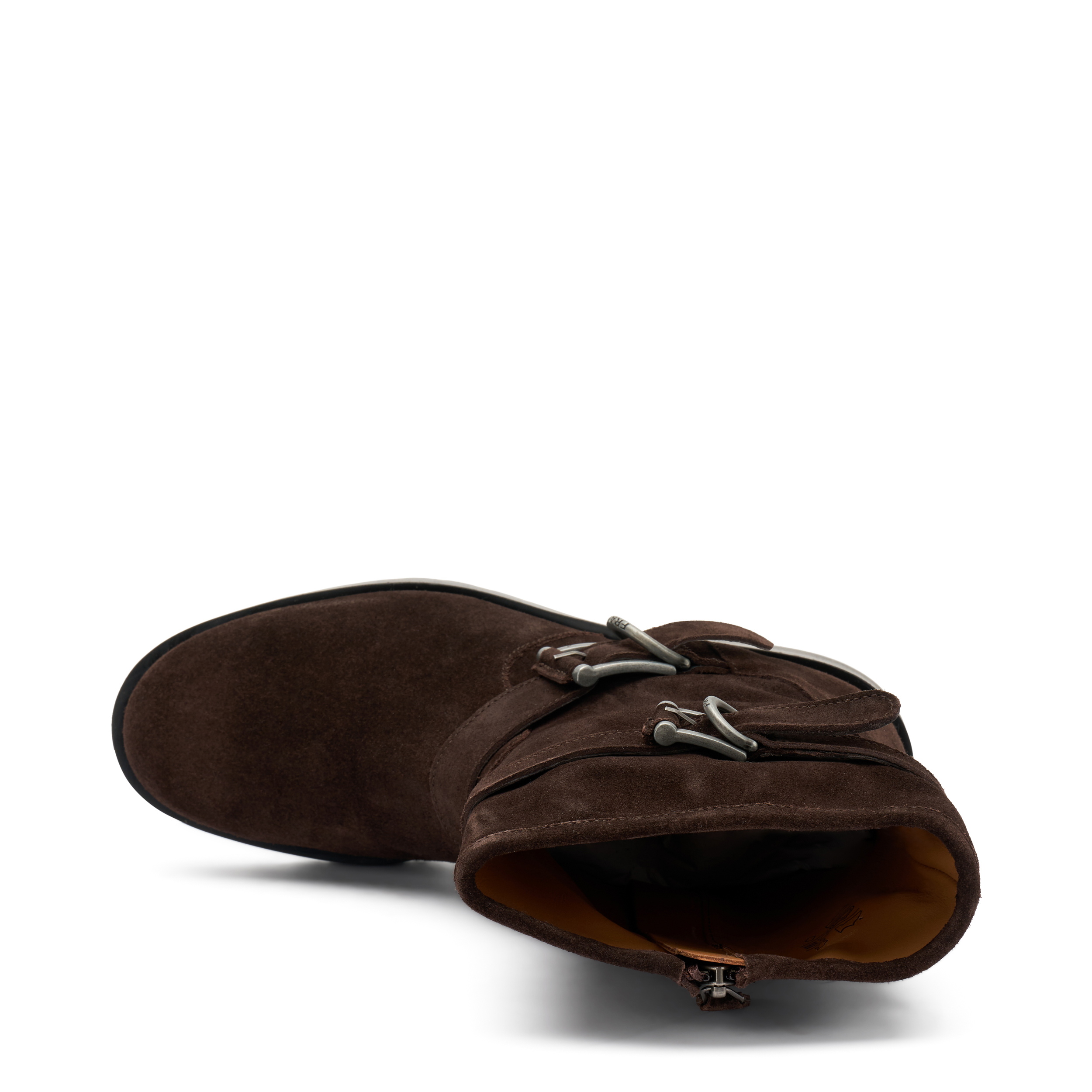 Stivaletti biker doppia fibbia in suede FRAU - immagine 5