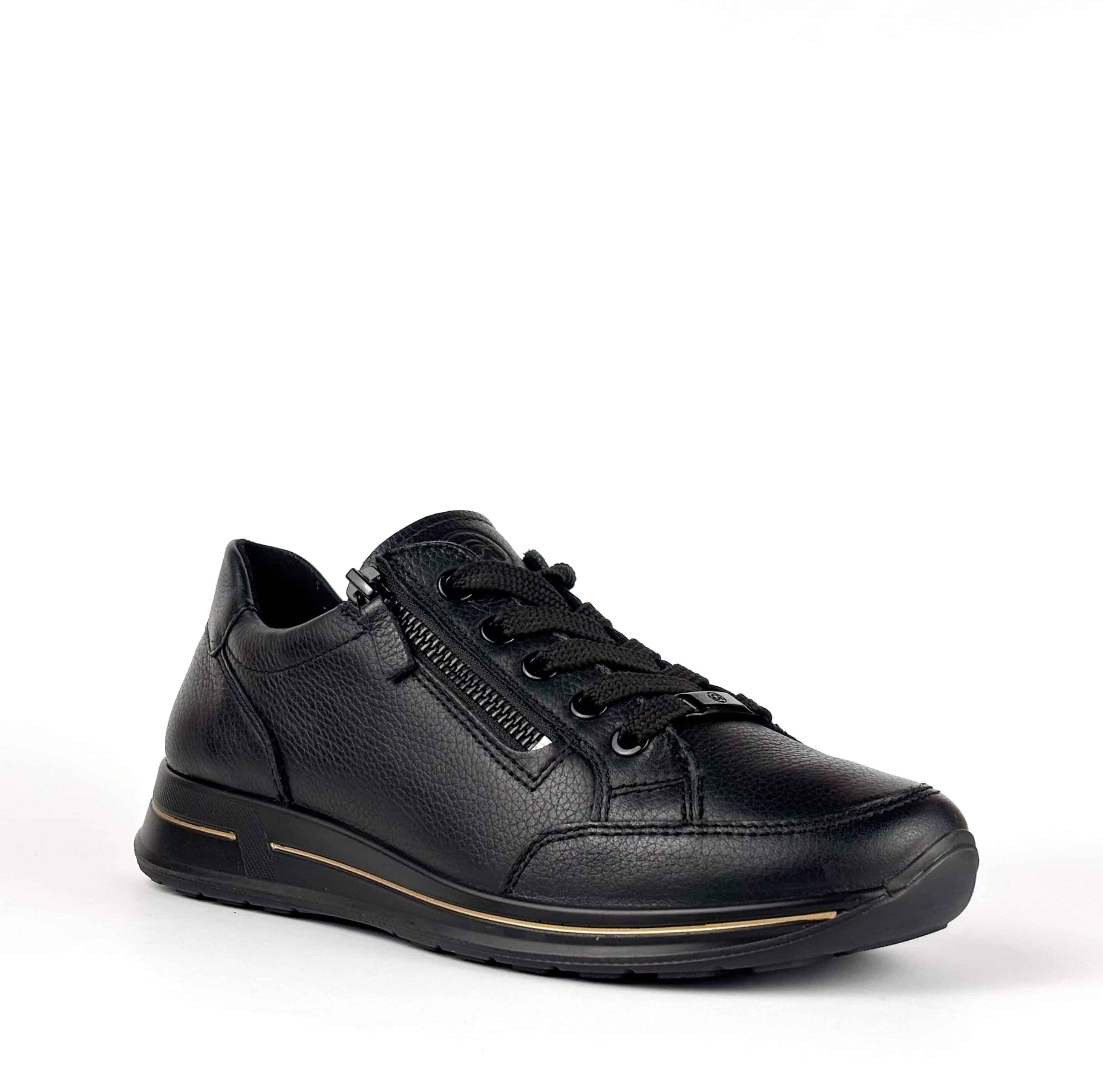 Ara Sneakers Donna in Pelle Nera con Zip – Comfort Pianta Larga 12-24801 - immagine 4