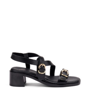 Sandali multi-strap in pelle con tacco a blocco  FRAU 93M6