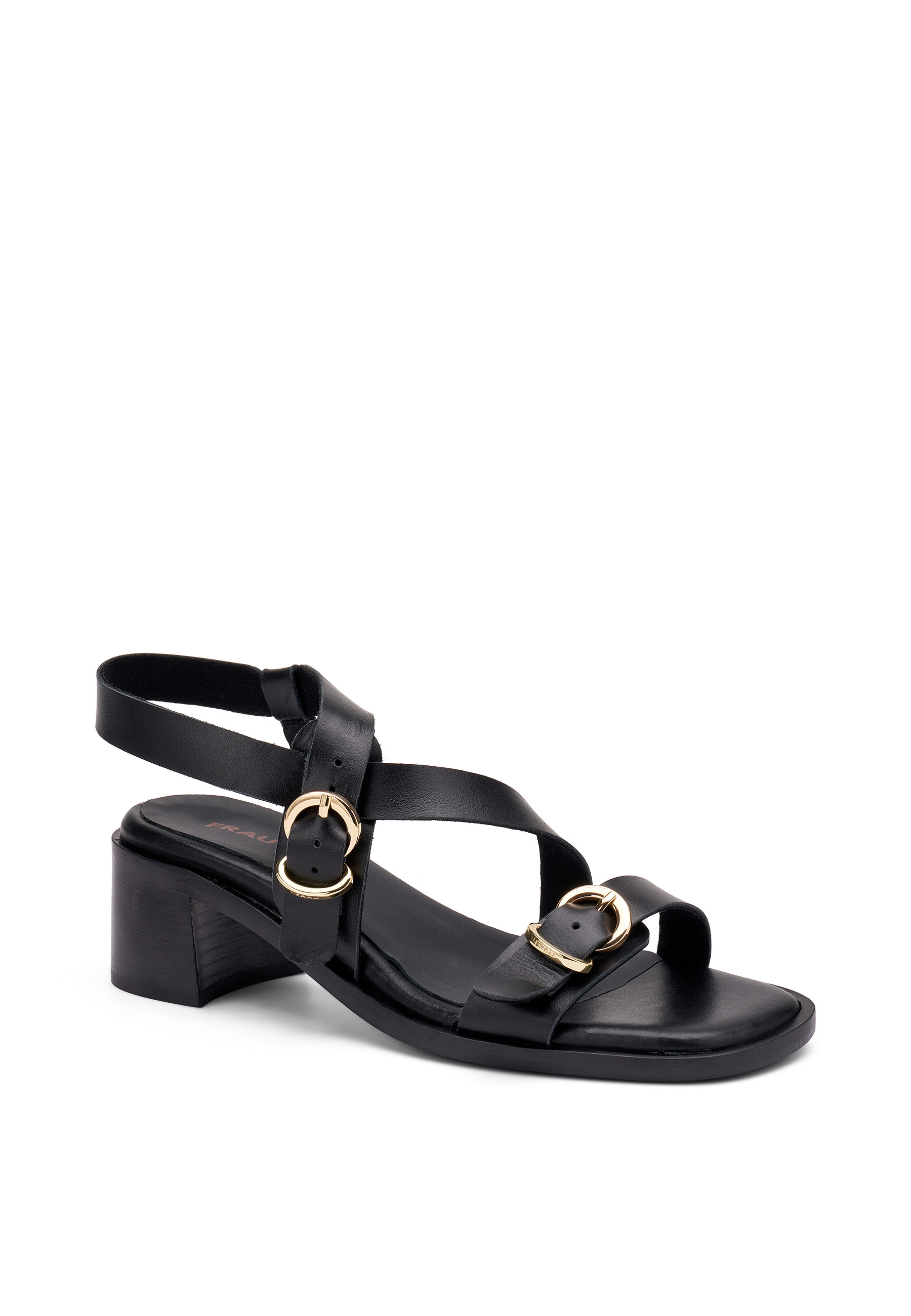 Sandali multi-strap in pelle con tacco a blocco FRAU 93M6 - immagine 3