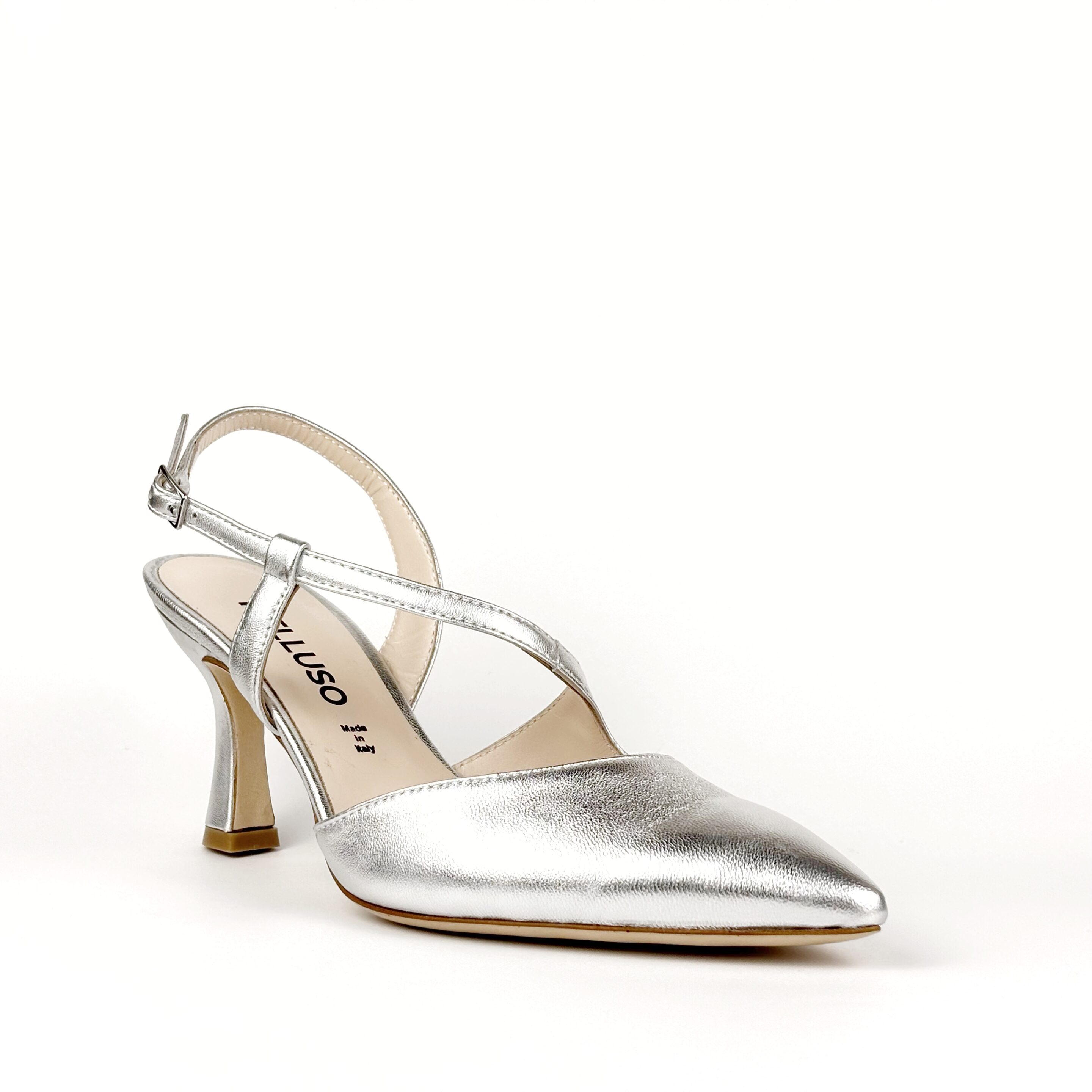 Décolleté donna slingback in pelle wash argento MELLUSO E1634Q - immagine 2