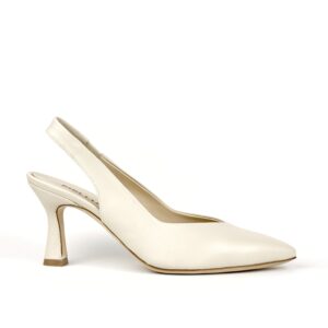 Décolleté donna slingback in pelle bianco milk MELLUSO D168Q