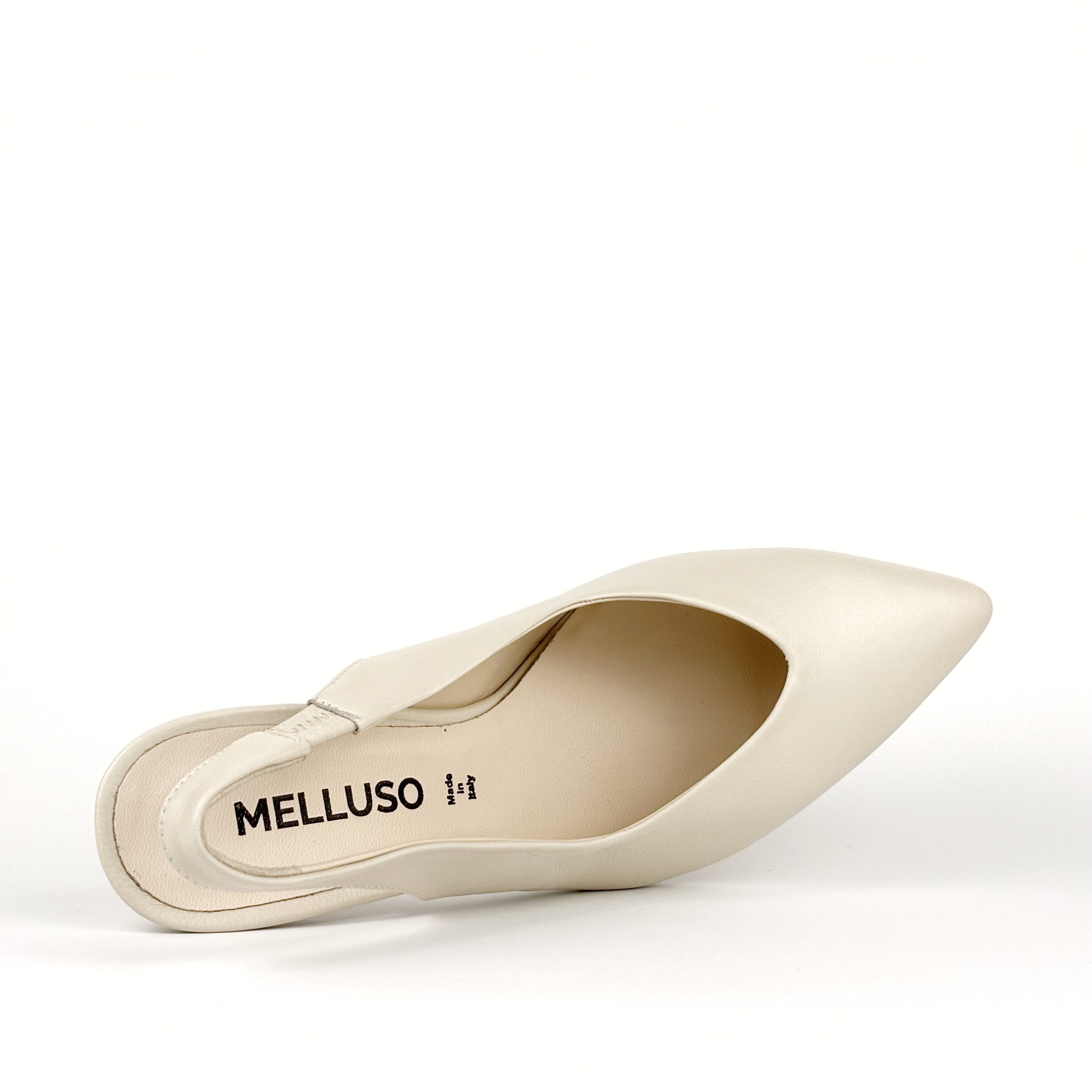 Décolleté donna slingback in pelle bianco milk MELLUSO D168Q - immagine 5