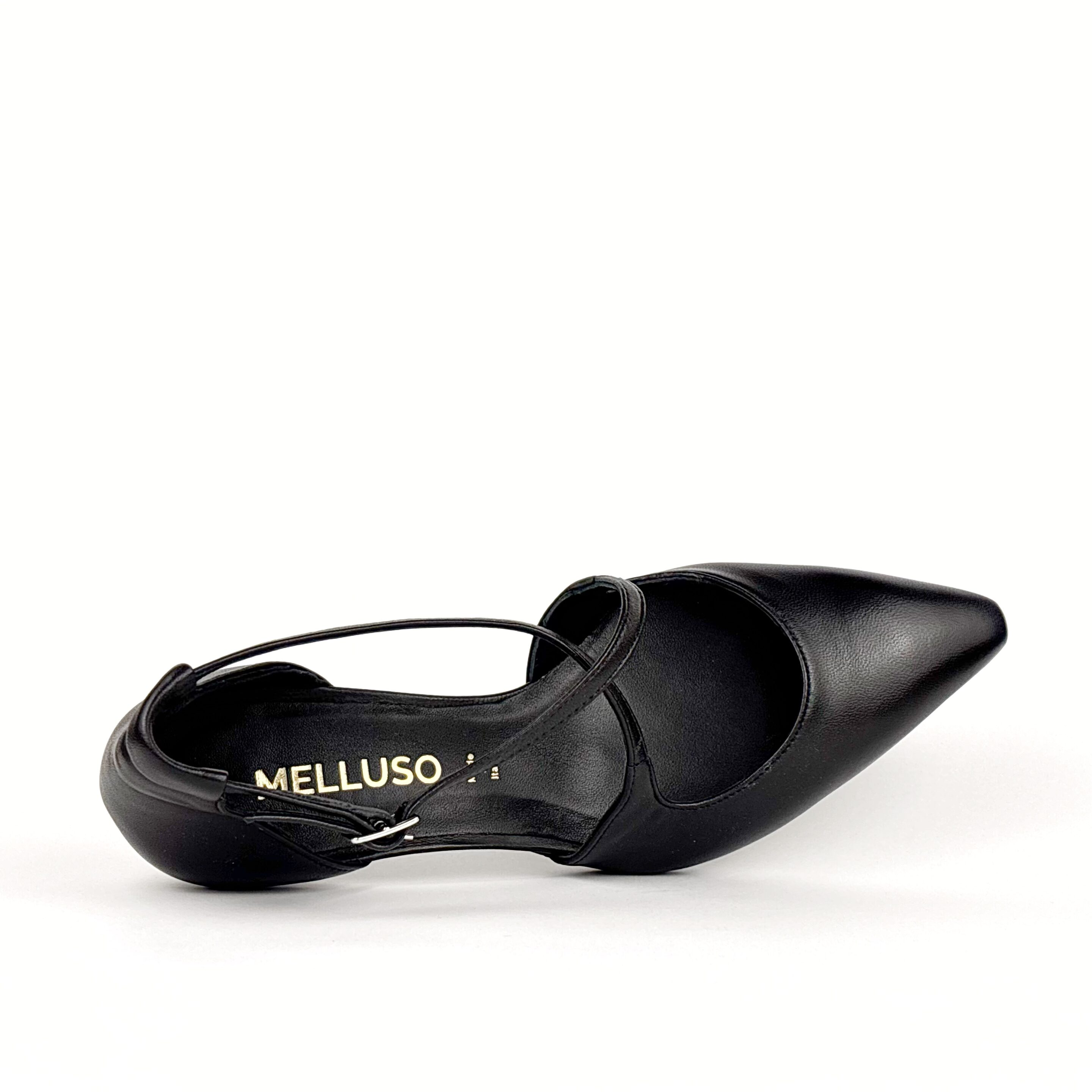 Décolleté donna cinturino incrociato in pelle nero MELLUSO E1954 - immagine 2