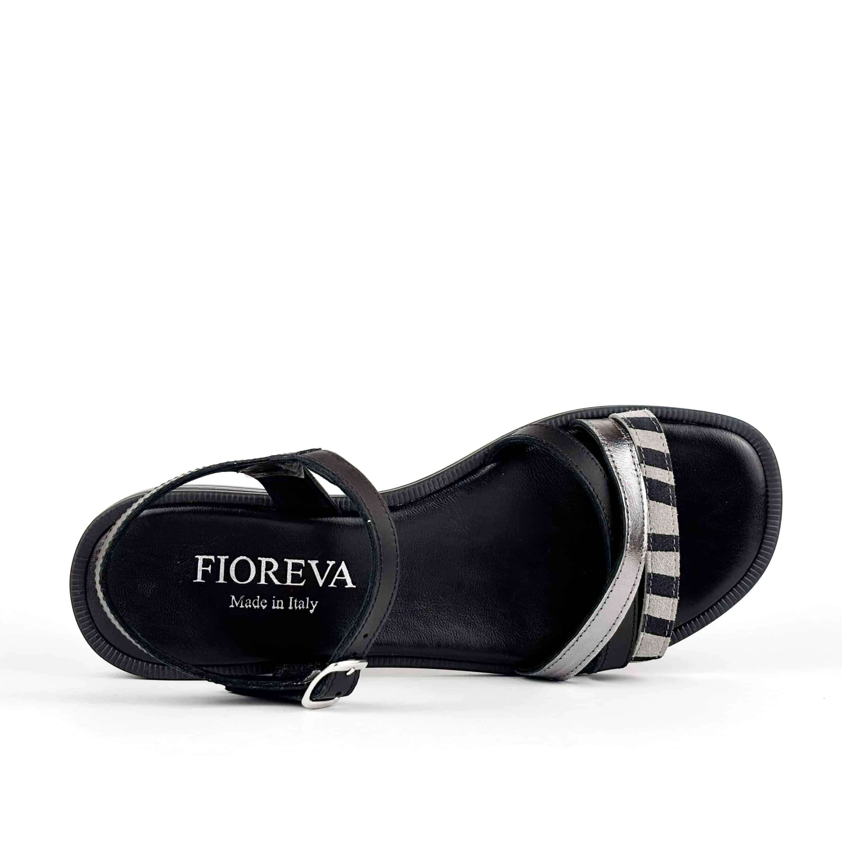 Sandalo in pelle FIOREVA - nero nastia - immagine 2