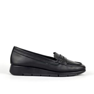 MOCASSINO IN PELLE COMFORTTECH NERO FRAU 51M3