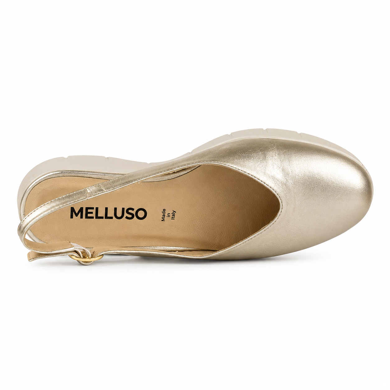 Melluso R30633 – Slingback Donna in Pelle Platino Made in Italy - immagine 2