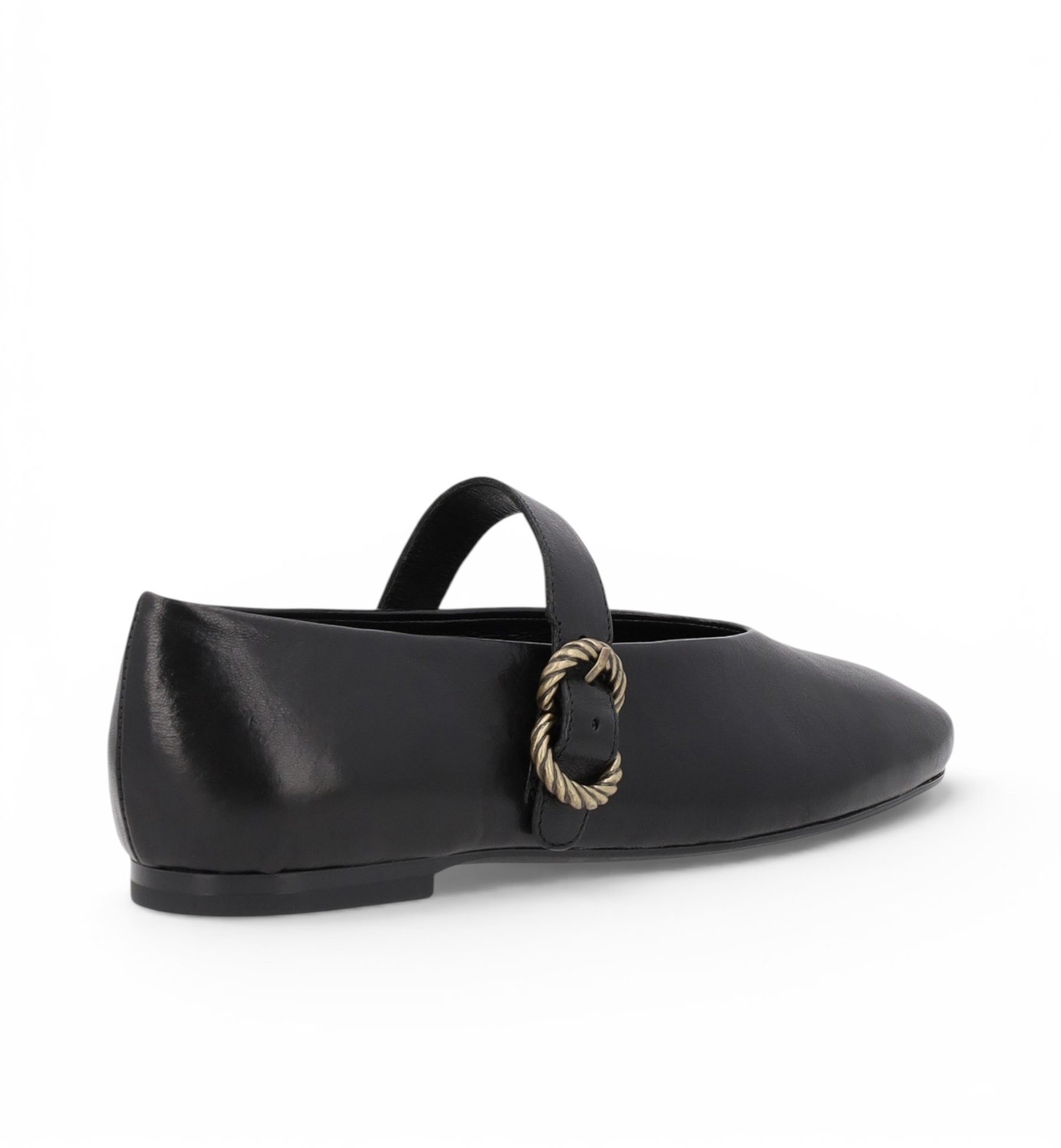Ballerine con cinturino in pelle vintage nera FRAU ART A69S3 - immagine 4