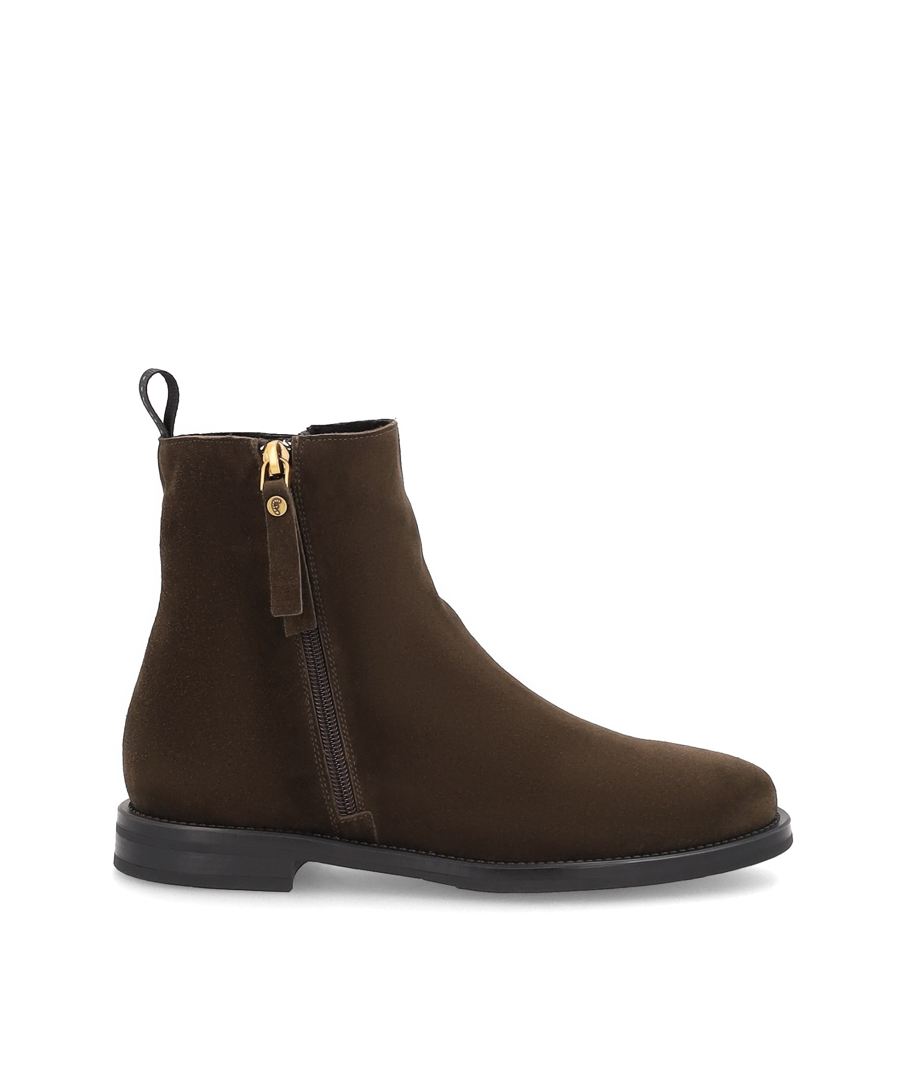 Stivaletti donna in pelle scamosciata marrone con zip FRAU 98C6