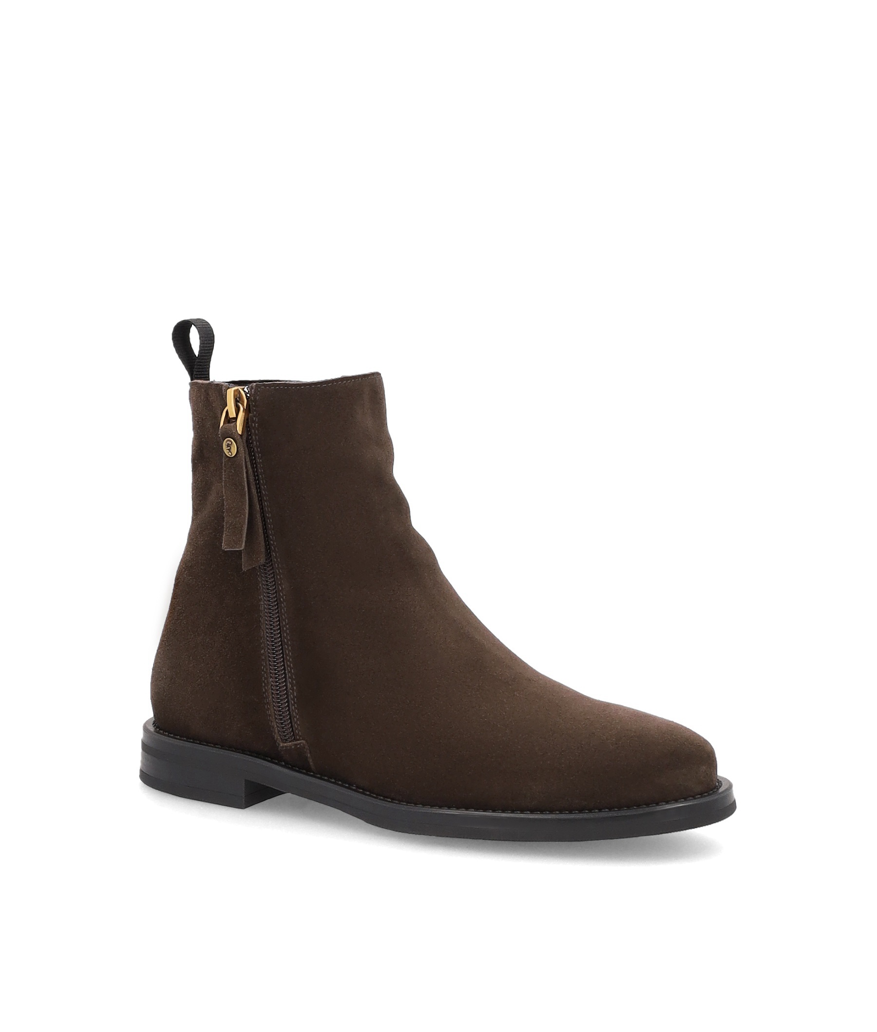 Stivaletti donna in pelle scamosciata marrone con zip FRAU 98C6 - immagine 2