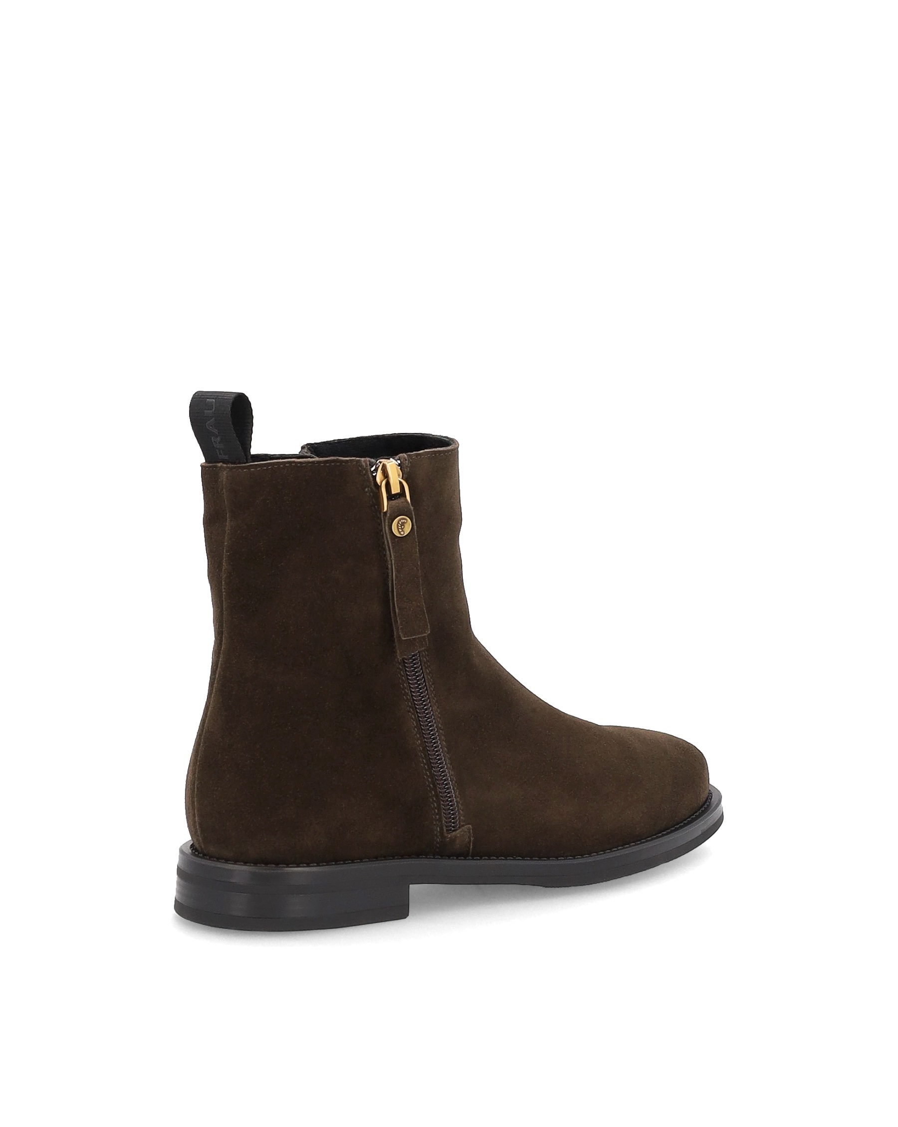 Stivaletti donna in pelle scamosciata marrone con zip FRAU 98C6 - immagine 3