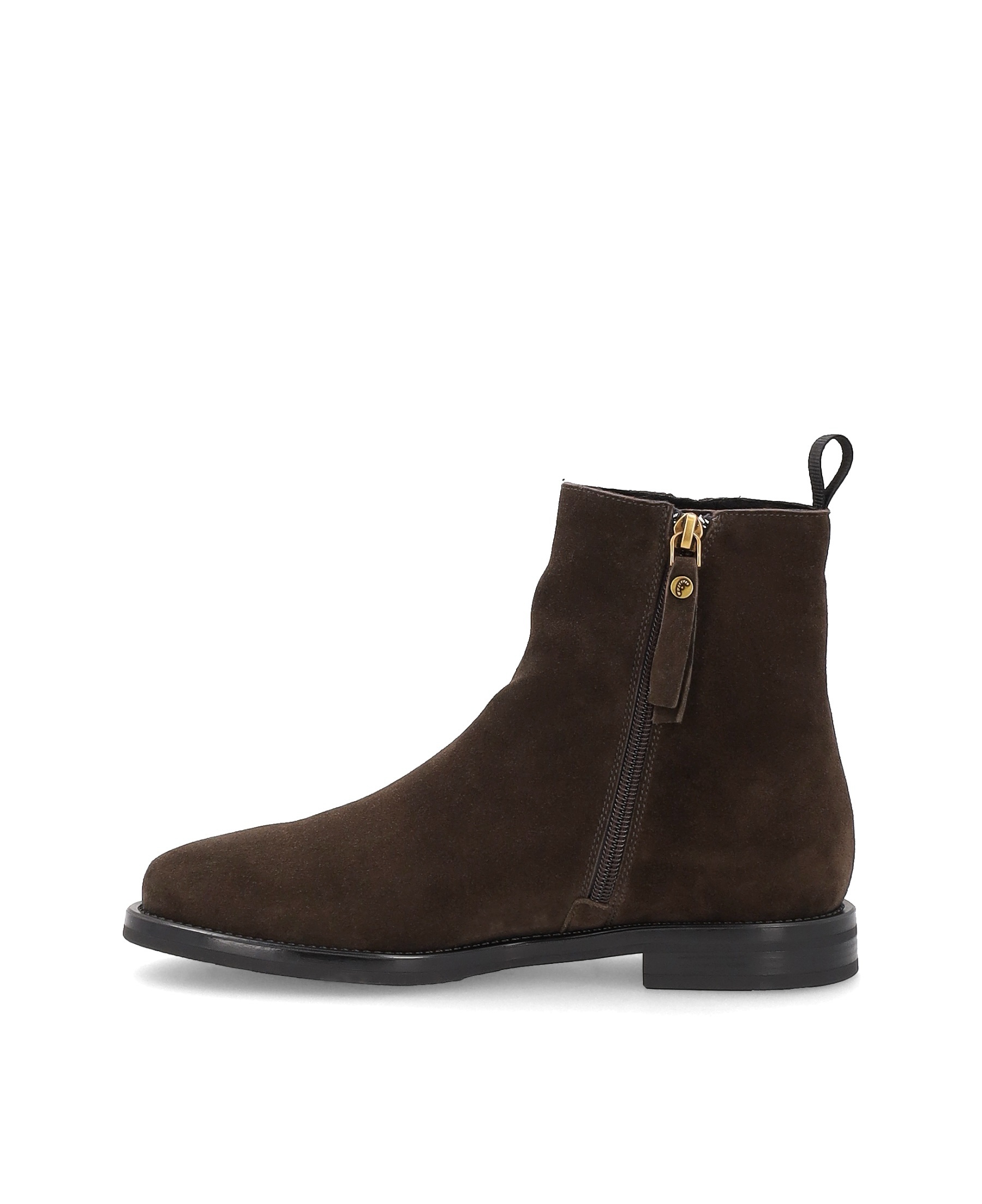 Stivaletti donna in pelle scamosciata marrone con zip FRAU 98C6 - immagine 5