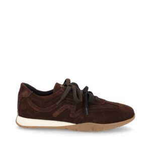 Sneaker in camoscio Fondente con lacci a contrasto  FRAU X813