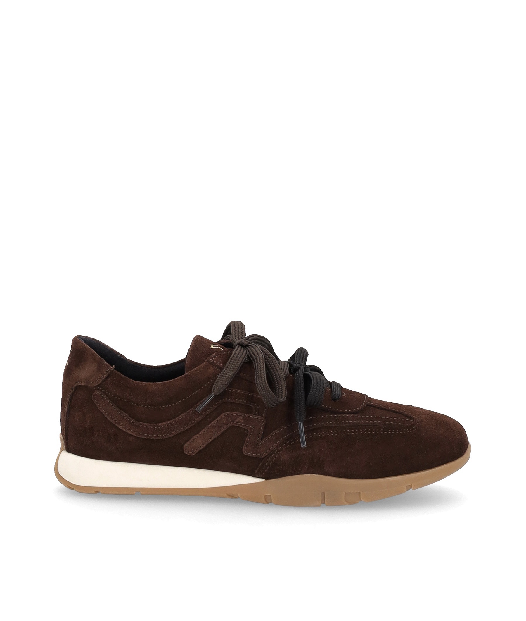 Sneaker in camoscio Fondente con lacci a contrasto FRAU X813