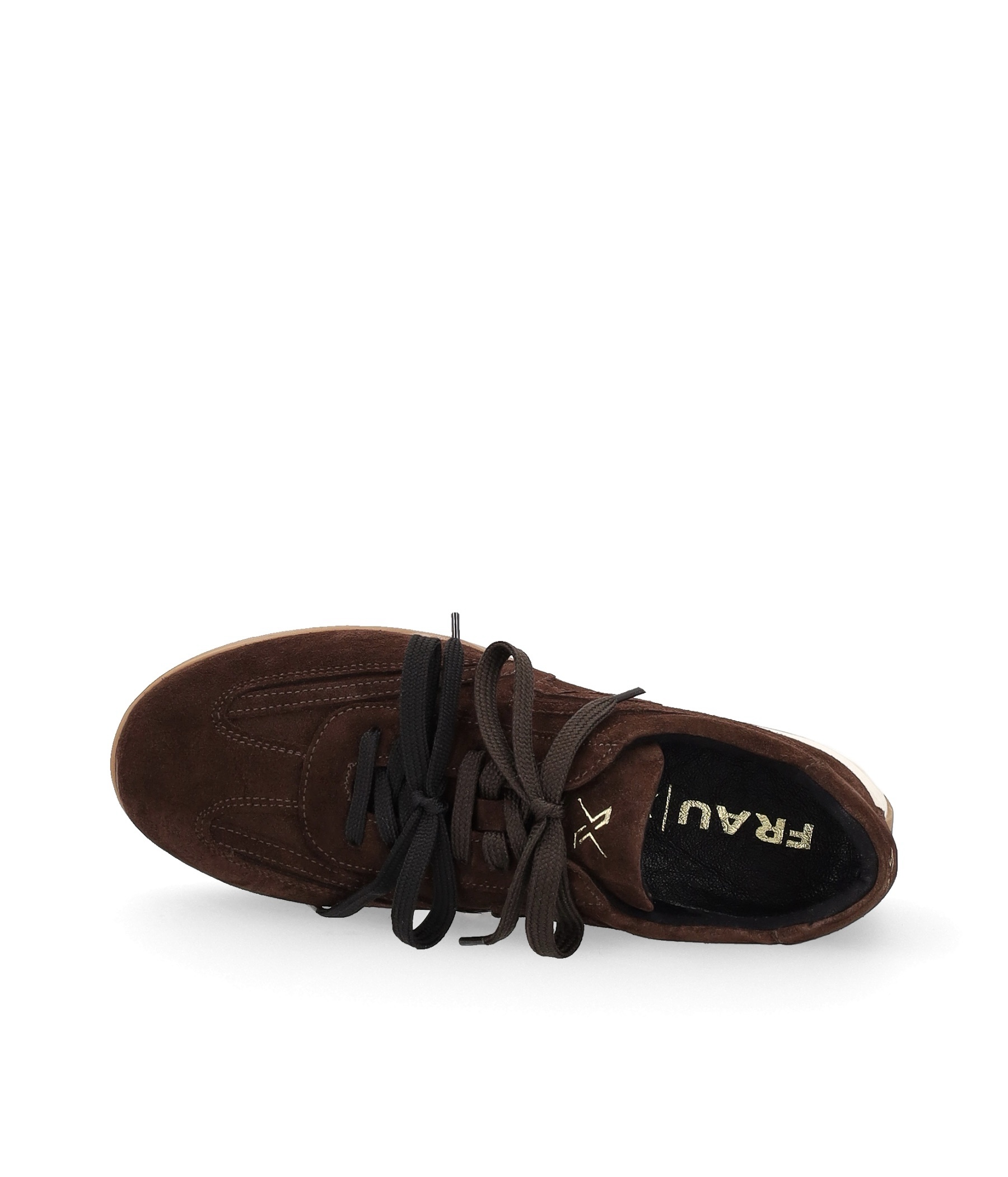 Sneaker in camoscio Fondente con lacci a contrasto FRAU X813 - immagine 3