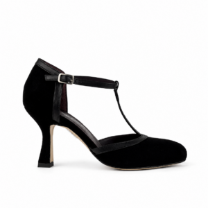 Décolleté Mauro Fedeli in Camoscio nero con Tacco a Rocchetto 7 cm – Art. 9543