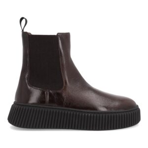 BEATLES SPORTY-CASUAL DONNA IN PELLE  LUCIDA MARRONE.  FRAU Art: A40S5