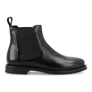 STIVALETTI BEATLES DONNA IN PELLE LUCIDA NERA MINIMAL FRAU - Art: A98S3